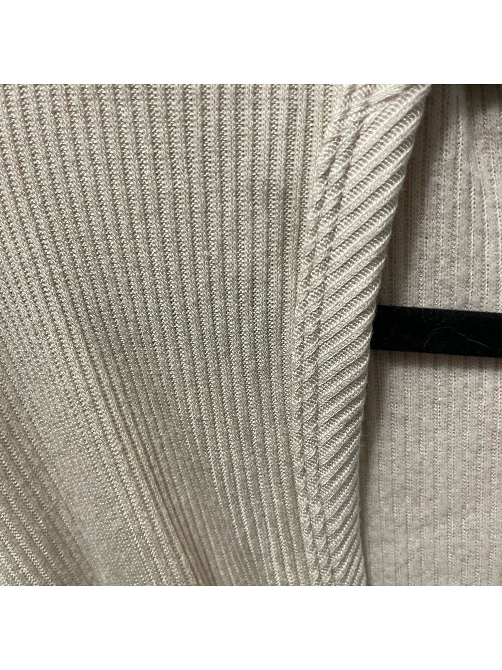 Dainty Hooligan Ribbed Cream Wrap Front Pullover - Picture 2 of 7